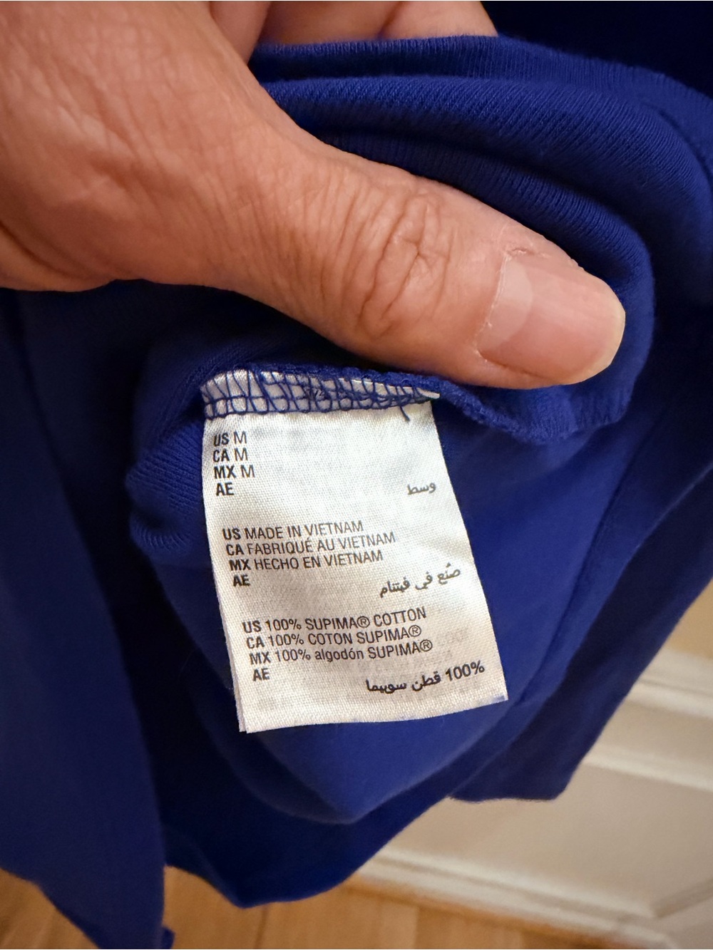 Ladies Size Medium "Charter Club" Long Sleeve V-Neck Top - Cobalt Blue GUC - Picture 3 of 6